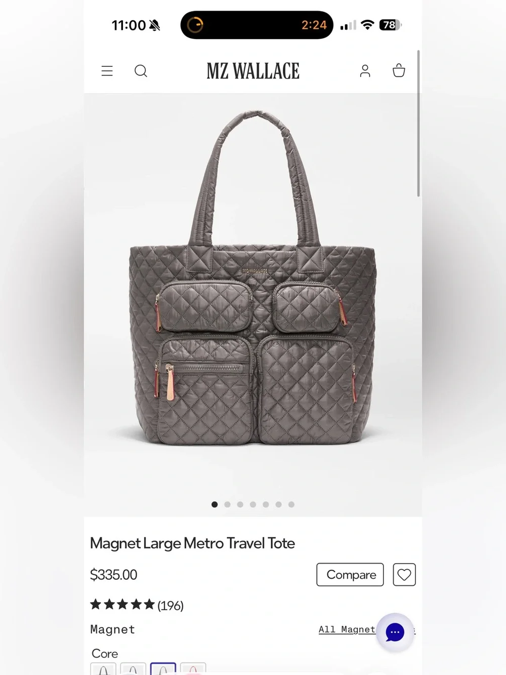 MZ Wallace large metro travel tote magnet NWOT - Picture 1 of 5